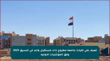 تعرف على كليات جامعة مطروح ذات مستقبل واعد في تنسيق 2025 وفق المؤشرات الأولية